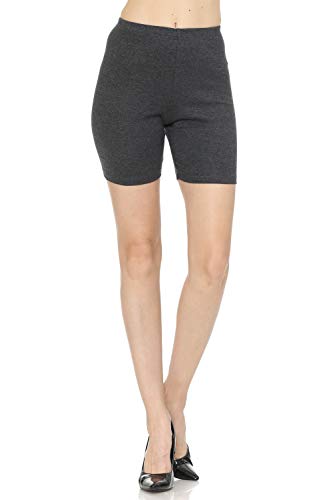 7Wins JJJ Women's Solid Cotton Yoga Burmuda Leggings Knee Length