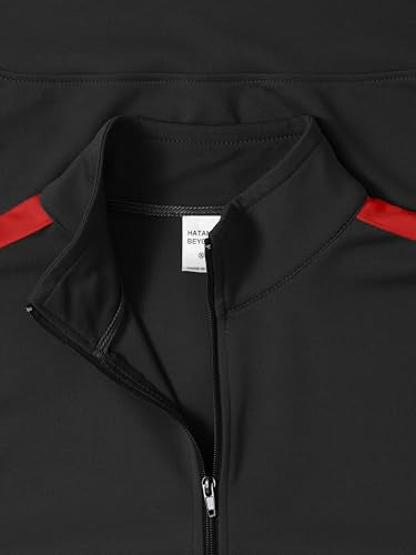Hat and Beyond Mens Premium USA Made Striped Track Suit Athletic Casual Running Workout Sweat Suit Combo Track Jacket & Pant