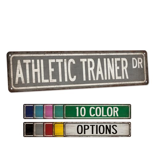 Athletic Trainer Street Sign Athletic Trainer Gift- Made In USA - Gifts For Trainer Athletic Trainer Gifts Fitness Gifts Sports Trainer Gift Custom Sign 104180021075