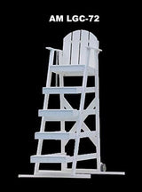 Lifeguard Chair for Pool, Lake and Beach (72") Made in The USA - Durable Recycled Plastic Lumber, Long Service Life, Comfortable with Wide Steps, Stable Platform
