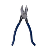 Klein Tools D213-9ST High-Leverage Ironworker's Pliers, Made in USA, Twist and Cut Soft Annealed Tie Wire, Hook Bend Handle, Spring Loaded, Heavy-Duty Jaws