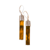 Recycled Antique Bottle and Dishware and Sterling Silver Bottoms Up Lever Back Earrings (Vintage Mason Jar)