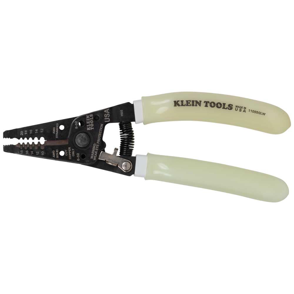 Klein Tools 11055 Wire Cutter and Wire Stripper, Made in Usa, Stranded Wire Cutter, Solid Wire Cutter, Cuts Copper Wire