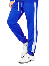 Hat and Beyond Mens Premium USA Made Striped Track Suit Athletic Casual Running Workout Sweat Suit Combo Track Jacket & Pant