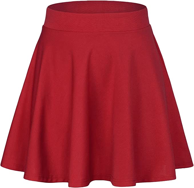 Sweet Hearts Women’s 2-Pack Basic Skater Skirt- Versatile Stretchy Mini Flared Skirt Made in USA