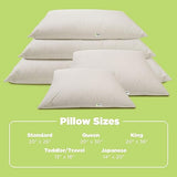 Bean Products Millet Pillow for Sleeping - Pillow Case Protector is 100% Organic Cotton Waterproof & Breathable - Fully Zipped Enclosure for Pillow Protection - Made in USA - Queen