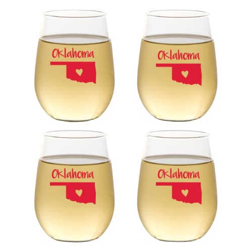 Set of 4 Shatterproof Designer 16 oz Plastic Wine Glasses MADE in the USA (CHRISTMAS)