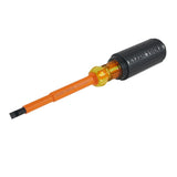 Klein Tools 602-4-INS 1/4-Inch Cabinet Tip Insulated Screwdriver, 4-Inch, Made in USA