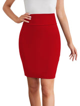 Sweet Hearts Mini Pencil Skirt for Women- Above Knee Silky Basic Bodycon Skirt Made in USA