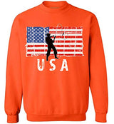 Awkward Styles Fishing USA Crewneck Made in the USA Fishing Sweatshirt for Men Women