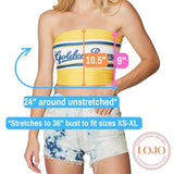 Lojobands Women's Tailgate Outfit College Two Tone Color Block Tube Top Made in USA One Size Fits Most