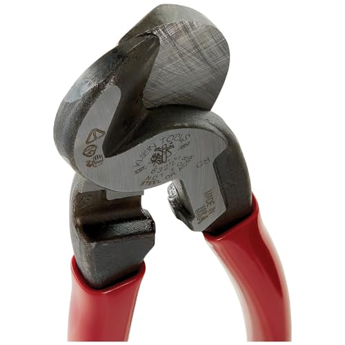 Klein Tools 63215 Cable Cutter, Made in USA, High-Leverage 6.5-Inch Compact, Forged From US Made Steel, Ideal for Cutting Aluminum and Copper Cable