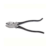 Klein Tools D213-9ST High-Leverage Ironworker's Pliers, Made in USA, Twist and Cut Soft Annealed Tie Wire, Hook Bend Handle, Spring Loaded, Heavy-Duty Jaws