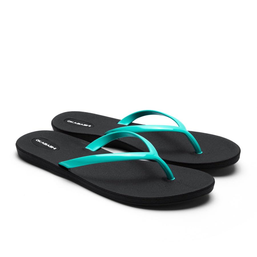 OKABASHI Women's Shoreline Flip Flop | Sculpted Footbeed for All-Day Comfort | Slip-Resistant & Waterproof | Sustainably Made in the USA