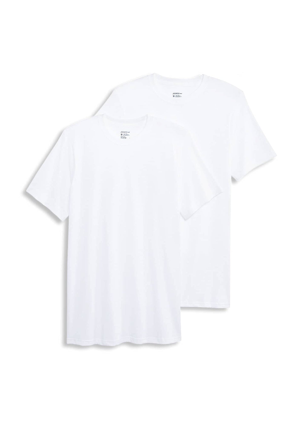 Jockey Men's Undershirt Made in America 100% Cotton Crew Neck T-Shirt - 2 Pack