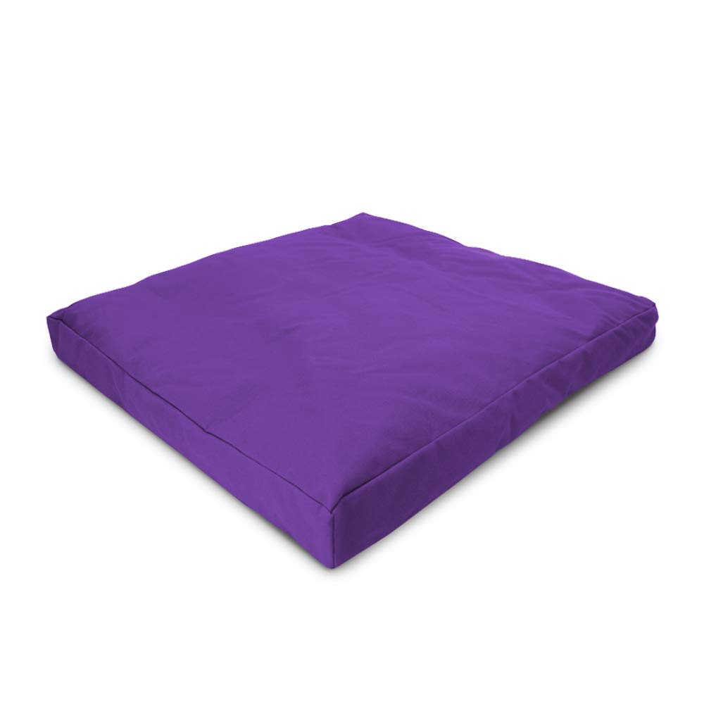 Bean's ZABUTON Meditation Cushions - Colorful Cotton Yoga Prayer Zen Kneeling Pad Base for Zafu Pillow - Medium & Large - Traditional Natural Recycled Cotton Fill - Floor Sitting Comfort - Made in USA
