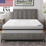 Ottomanson 9" Queen Mattress in a Box Made in USA, Medium-Firm Mattress, Hybrid Mattress Cool Improved Airflow with Edge to Edge Pocket Coil, Bed in A Box, Ottopedic