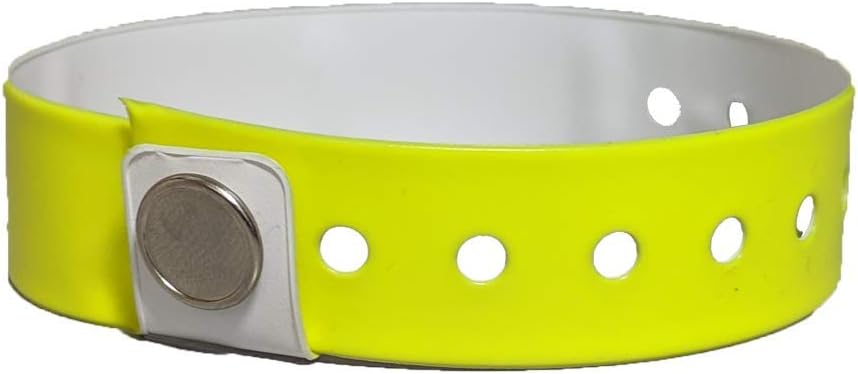 Reusable Vinyl Wristbands - 20 Red, 20 Yellow, 20 Green