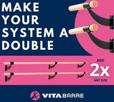Wall-Mounted Single Ballet Barre, Classic WB15, Aluminum | Fixed Height, Made in USA, Home, Studio or Gym Exercise Equipment for Kids & Adults | Dance, Fitness, Pilates