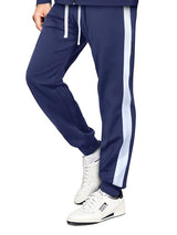Hat and Beyond Mens Premium USA Made Striped Track Suit Athletic Casual Running Workout Sweat Suit Combo Track Jacket & Pant