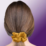 Velvet Scrunchies 3-Pack Gift Set Premium Plush Ponytail Holder Made in the USA Burgundy Forest Black