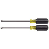 Klein Tools 646M Tool Set, Made in USA, Magnetic Nut Drivers Sizes 1/4 and 5/16-Inch, 6-Inch Shafts, 2-Piece