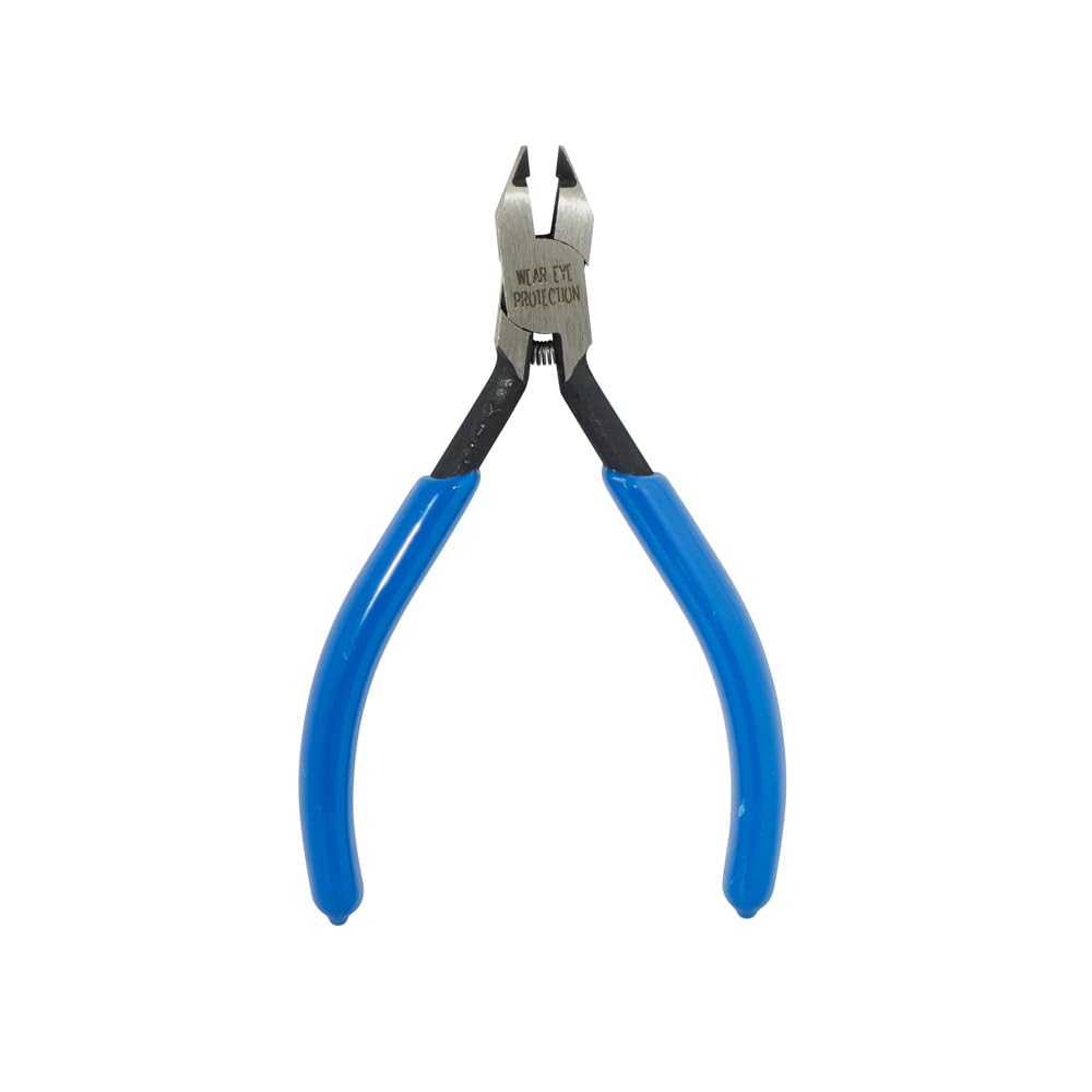 Klein Tools D230-4C Pliers, Made in USA, Midget Diagonal Cutting Electronics Pliers with Semi-Flush Design to Cut Nickel Ribbon Wire, 4-Inch