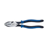 Klein Tools J2000-9NECRTP Side Cutter Linemans Pliers with Tape Pulling and Wire Crimping, High Leverage, 9-Inch