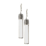 Recycled Antique Bottle and Dishware and Sterling Silver Bottoms Up Lever Back Earrings (Vintage Mason Jar)