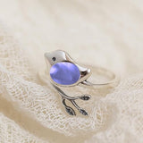 Bottled Up Designs Handmade Little Bird Ring, Recycled Antique Bottles, Sterling Silver, Eco Friendly, Made in USA, Birthday Gifts, Mothers Day, Women, Anniversary (Red Beer Bottle)