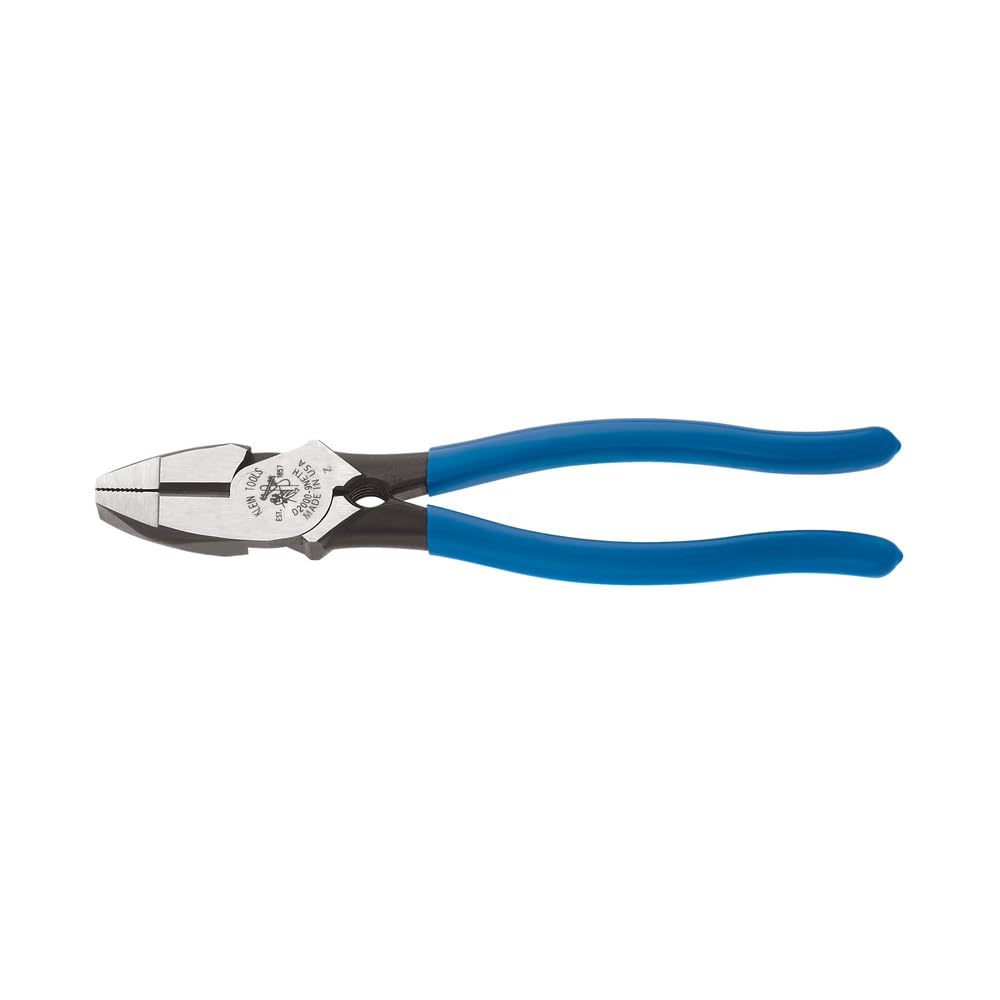 Klein Tools D20009NEGLW Side Cutter Linemans Pliers Cut ACSR, Screws, Nails, Hard Wire, 9-Inch Hi-Viz Pliers