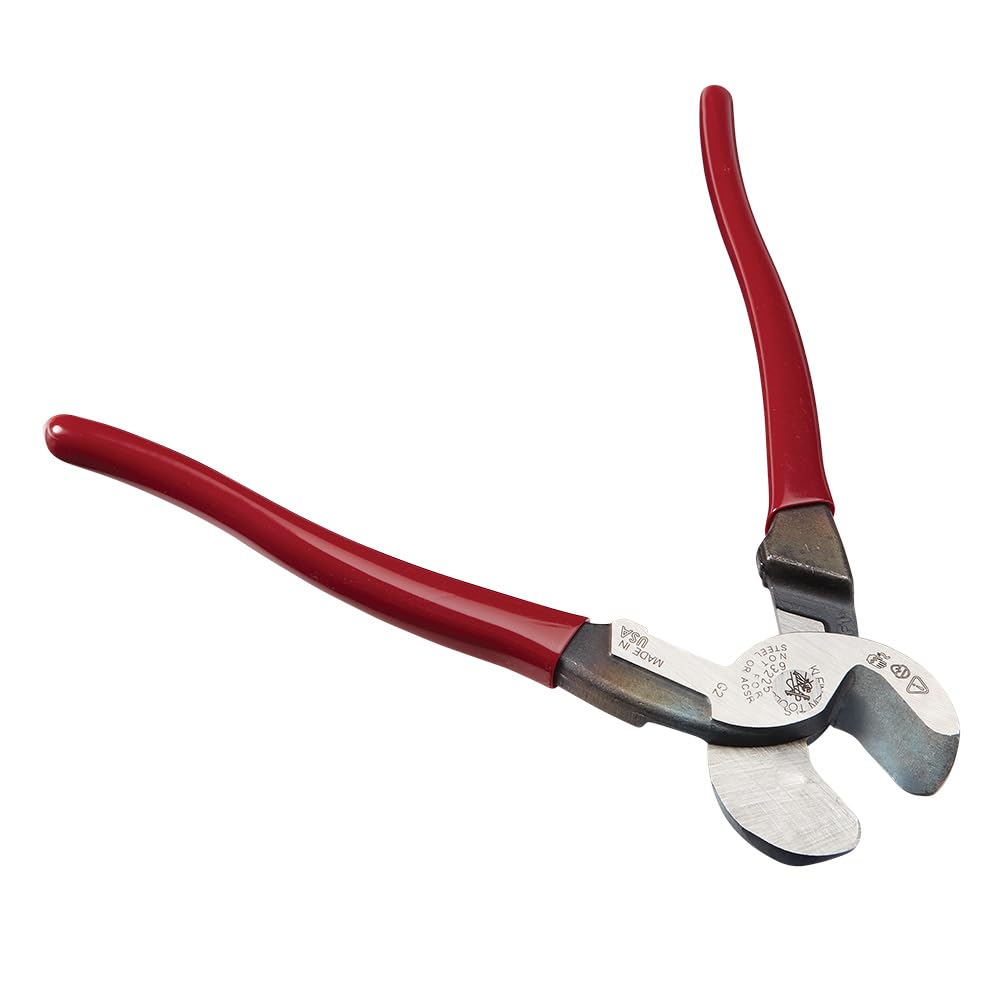 Klein Tools 63215 Cable Cutter, Made in USA, High-Leverage 6.5-Inch Compact, Forged From US Made Steel, Ideal for Cutting Aluminum and Copper Cable