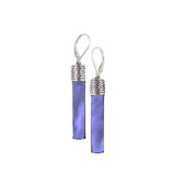 Recycled Antique Bottle and Dishware and Sterling Silver Bottoms Up Lever Back Earrings (Vintage Mason Jar)