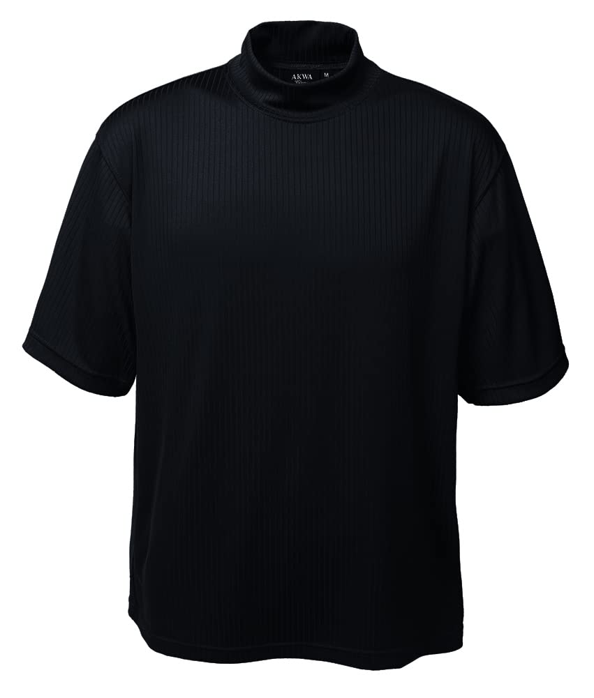 Akwa Men's Short Sleeve Dry Wicking Mock Turtleneck T-Shirt Shirt Made in USA