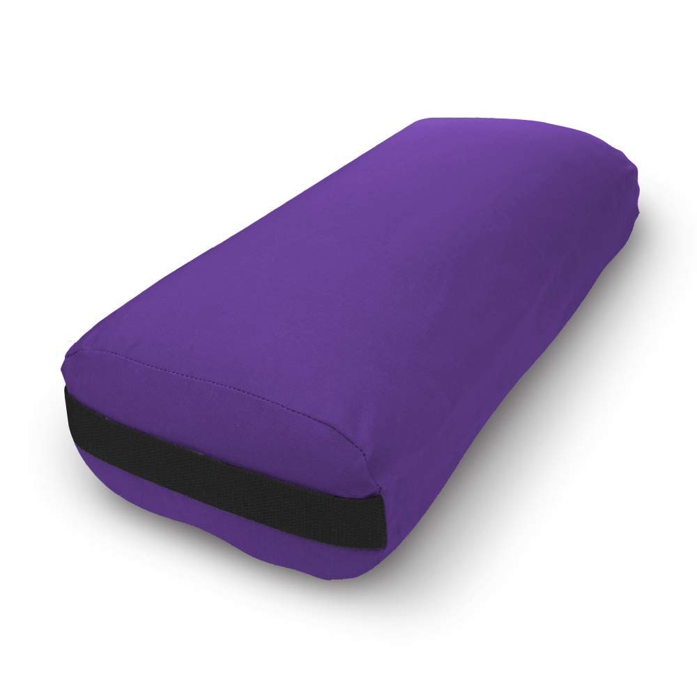 Bean Products Yoga Bolster - Made In The USA With Eco Friendly Materials - Round or Rectangular Support Cushions That Elevate Your Practice - Natural Cotton or Organic Hemp Cover