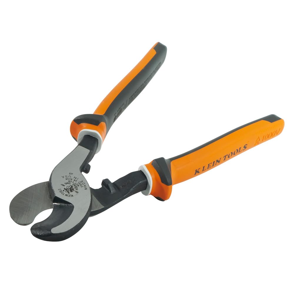 Klein Tools 63050 Cable Cutter, Made in USA, Heavy Duty Cutter for Aluminum, Copper, and Communications Cable