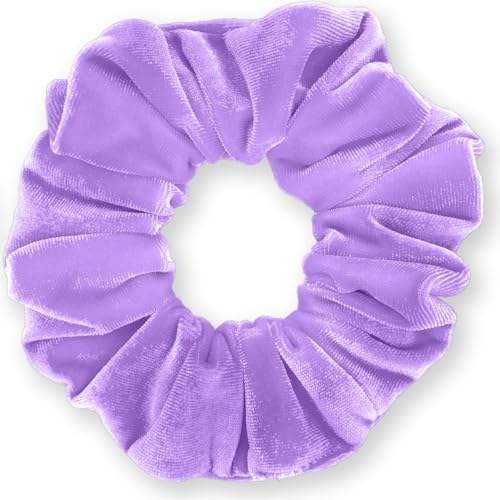 Velvet Scrunchies 3-Pack Gift Set Premium Plush Ponytail Holder Made in the USA Burgundy Forest Black