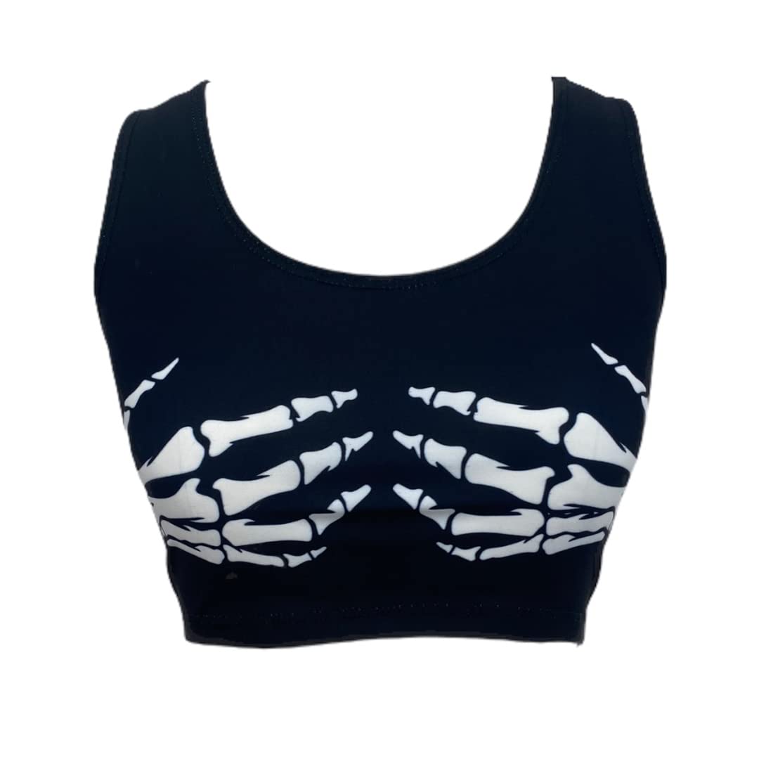 Lojobands Women's Halloween Crop Top Tube Top Costume Made in USA One Size Fits Most