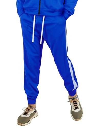 Hat and Beyond Mens Made in USA Premium Track Jacket & Pants Striped Sweatsuit Athletic Casual Essentials Gym