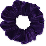 Velvet Scrunchies 3-Pack Gift Set Premium Plush Ponytail Holder Made in the USA Burgundy Forest Black