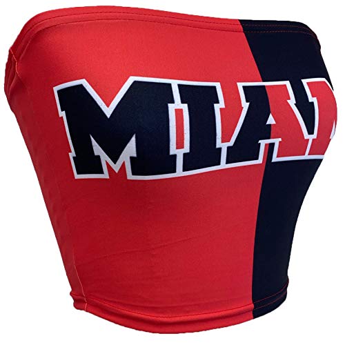 Lojobands Women's Tailgate Outfit College Two Tone Color Block Tube Top Made in USA One Size Fits Most