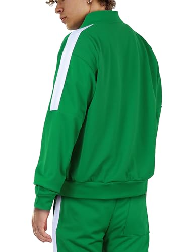 Hat and Beyond Mens Made in USA Premium Track Jacket & Pants Striped Sweatsuit Athletic Casual Essentials Gym