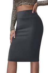 Sweet Hearts Pencil Skirt for Women - XS-XL - Below Knee Office Midi Bodycon Stretch Basic Skirt Made in USA