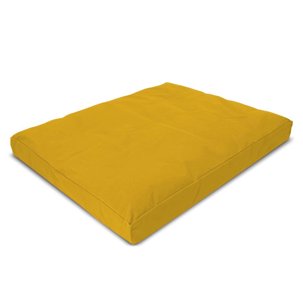 Bean's ZABUTON Meditation Cushions - Colorful Cotton Yoga Prayer Zen Kneeling Pad Base for Zafu Pillow - Medium & Large - Traditional Natural Recycled Cotton Fill - Floor Sitting Comfort - Made in USA