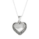 Bottled Up Designs Handmade, Homespun Hearts Necklace, Recycled Vintage Bottles, Sterling Silver, Made in USA, Birthday Gifts, Mothers Day, Women, Anniversary (White 1960s Cold Cream Jar)
