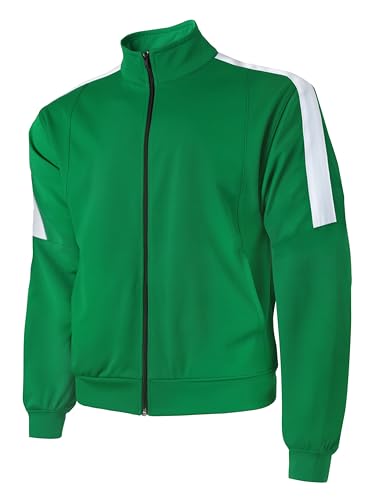 Hat and Beyond Mens Made in USA Premium Track Jacket & Pants Striped Sweatsuit Athletic Casual Essentials Gym