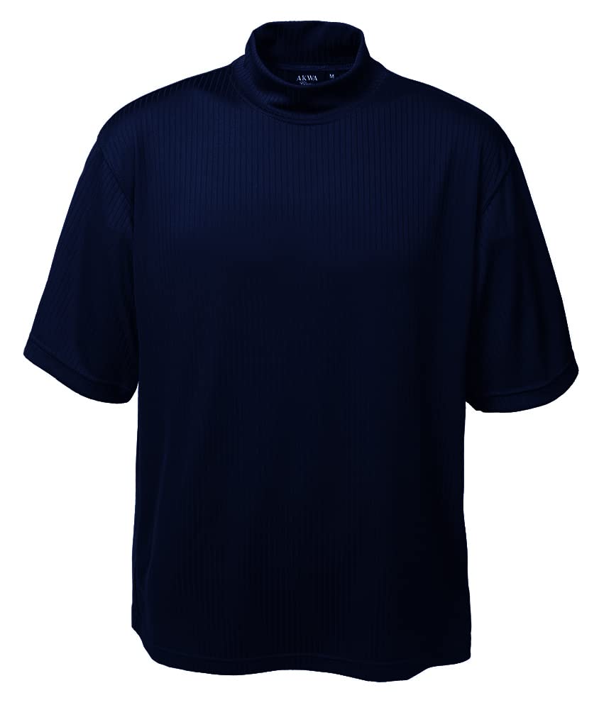 Akwa Men's Short Sleeve Dry Wicking Mock Turtleneck T-Shirt Shirt Made in USA