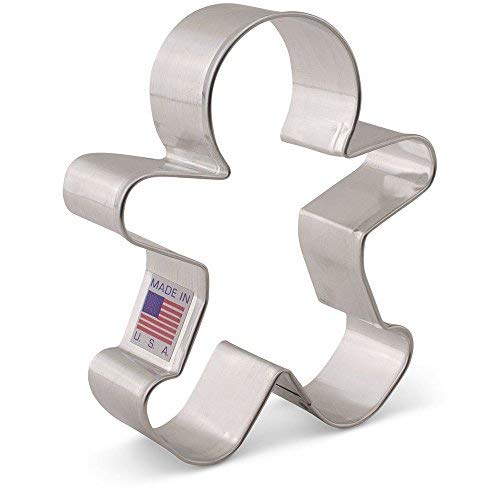 Happy Gingerbread Man Cookie Cutter, Large 5.25" by Ann Clark Cookie Cutters
