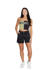 Lojobands Women's Tailgate Outfit College Two Tone Color Block Tube Top Made in USA One Size Fits Most