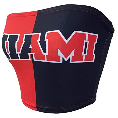 Lojobands Women's Tailgate Outfit College Two Tone Color Block Tube Top Made in USA One Size Fits Most